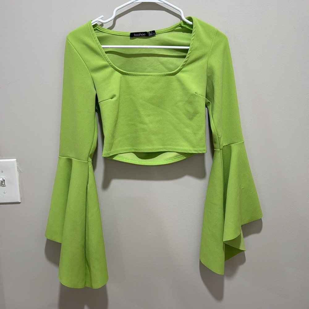 Green Crop Top